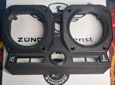 Zündapp Tachogehäuse Typ 537 mit weißen Licht und Wasserzeichen, sowie den Blinkerpfeilen mittig wie Original , Struktur-PETG !